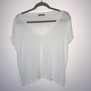Brandy Melville White Vneck